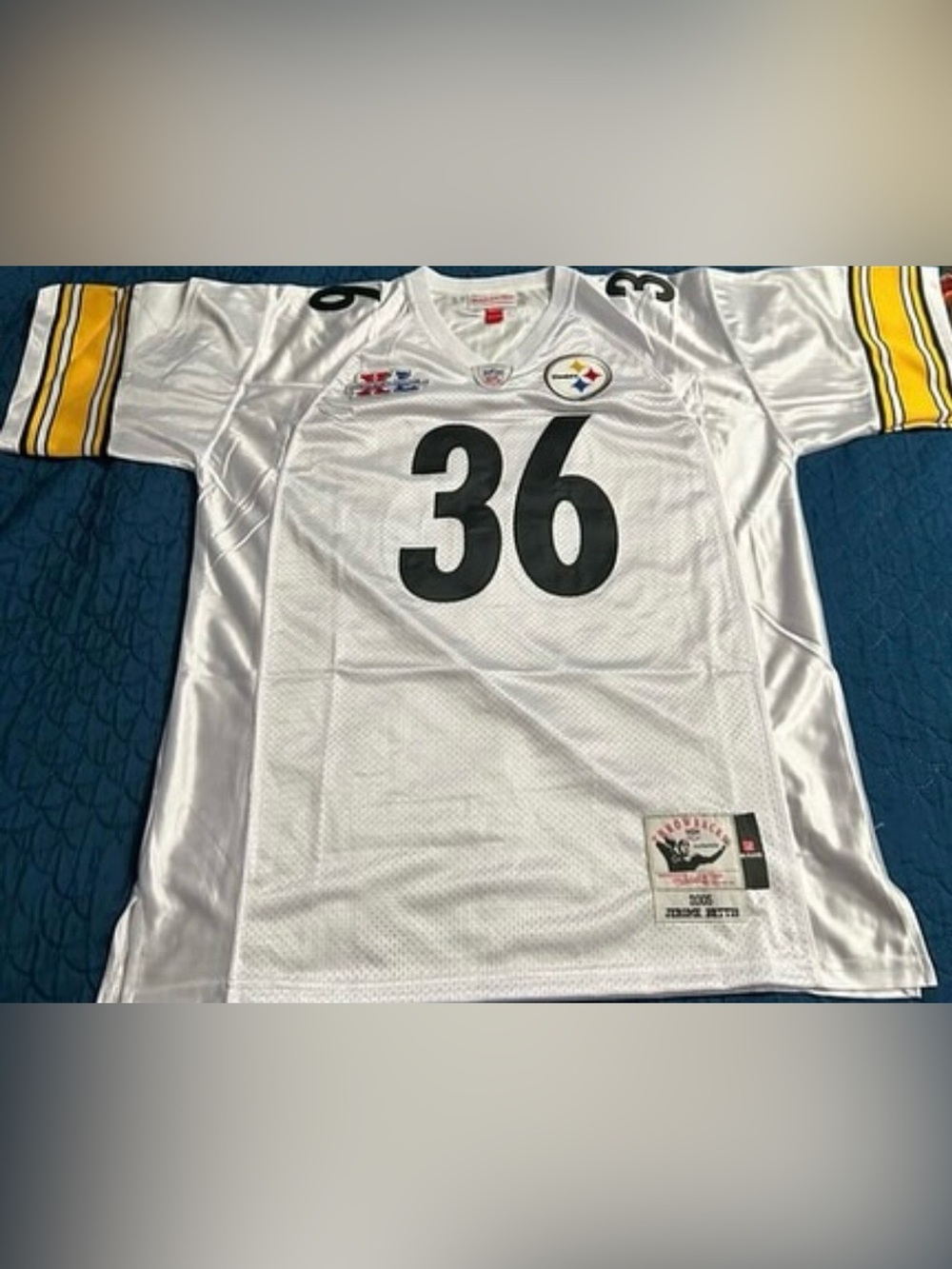 Pittsburgh Steelers White and Black Size 3X